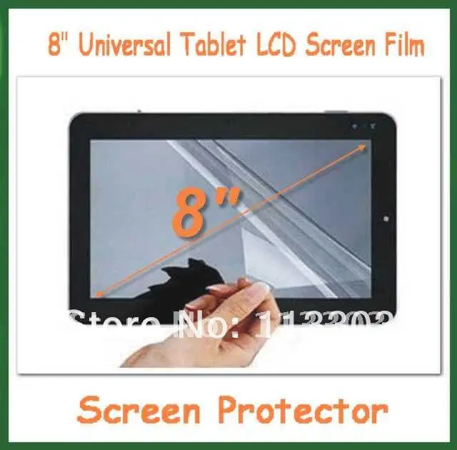 50pcs Univerzalno LCD Screen Protector 8 inch Zaščitni Film NE celozaslonski Velikosti 163x122mm za MID Tablet PC MP4, GPS