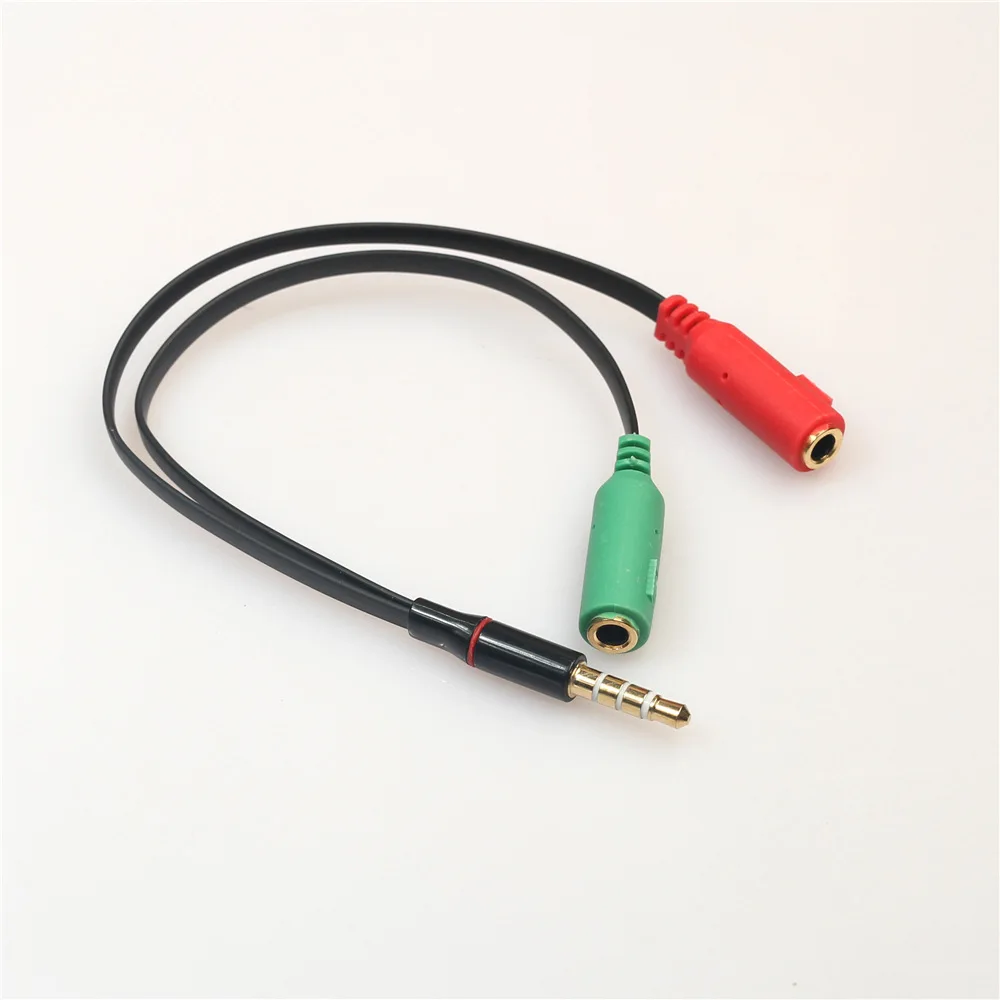 50pcs/veliko 3,5 mm 4 Pole Splitter Audio Jack Y Slušalke Splitter Kabel za Prenosnik CTIA