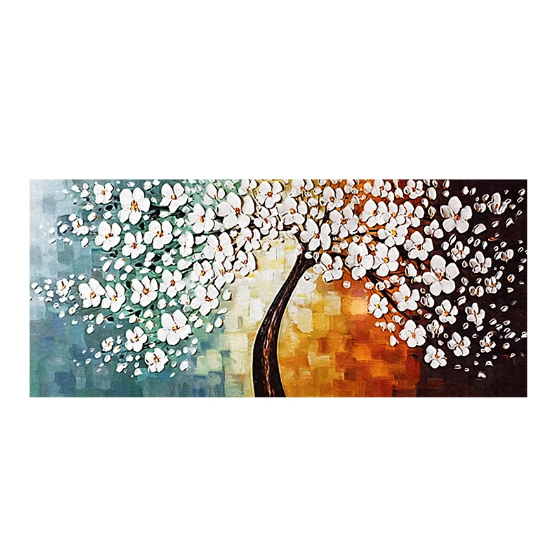 50x115cm Srečen Drevo Povzetek Oljna slika Dekor Sodobnih Stenskih slikah, Cvetje Umetnost Plakata Platno za Slikarstvo Dnevna Soba Dekor