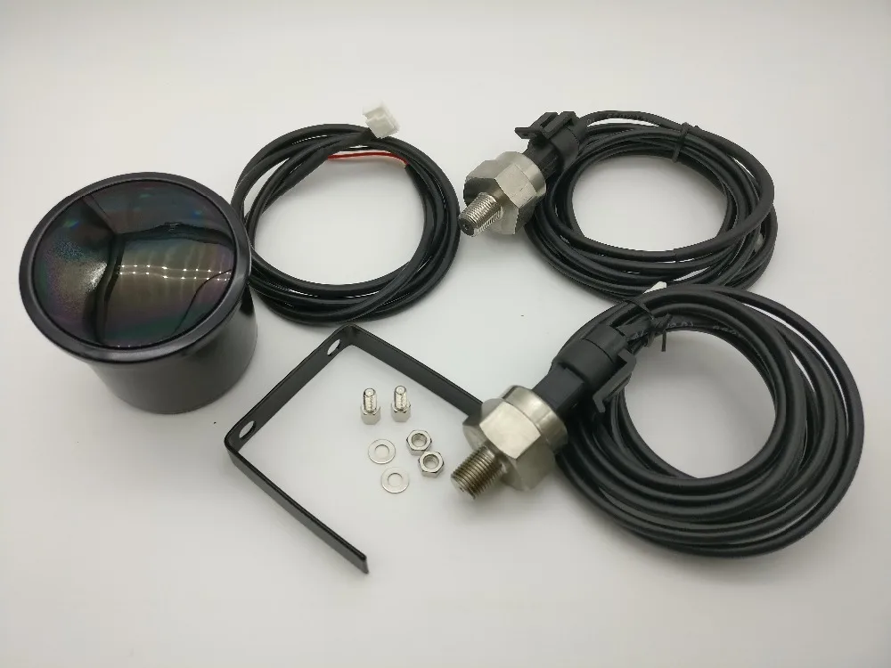 52 mm digitalni Dual Air Merilnik Tlaka RDEČA LED PSI Zračnega vzmetenja Zraka vožnjo s tirno z 2pieces 1/8NPT električni senzorji