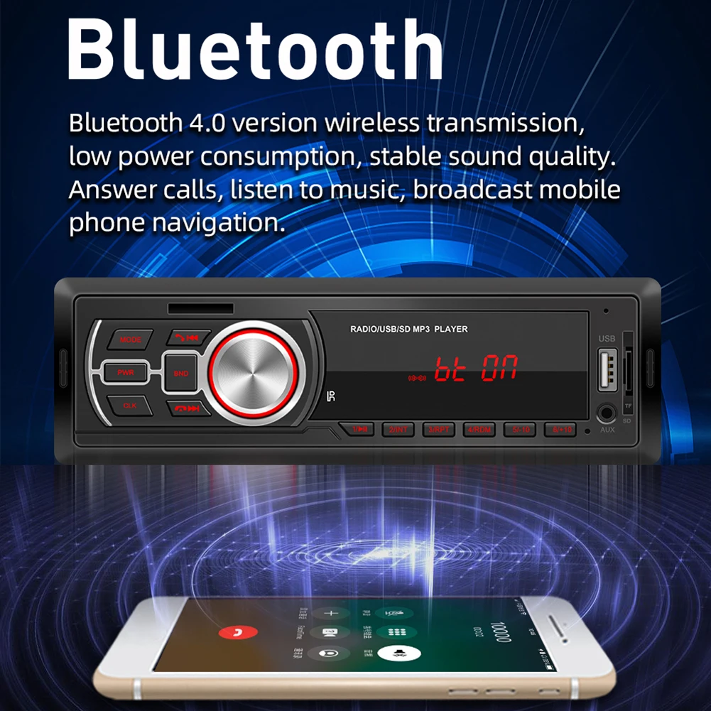 5209E Enotni 1 DIN avtoradia Bluetooth, AUX-TF Kartice U Disk Auto Stereo Multimedijske Avdio MP3 Predvajalnik Vodja Enote