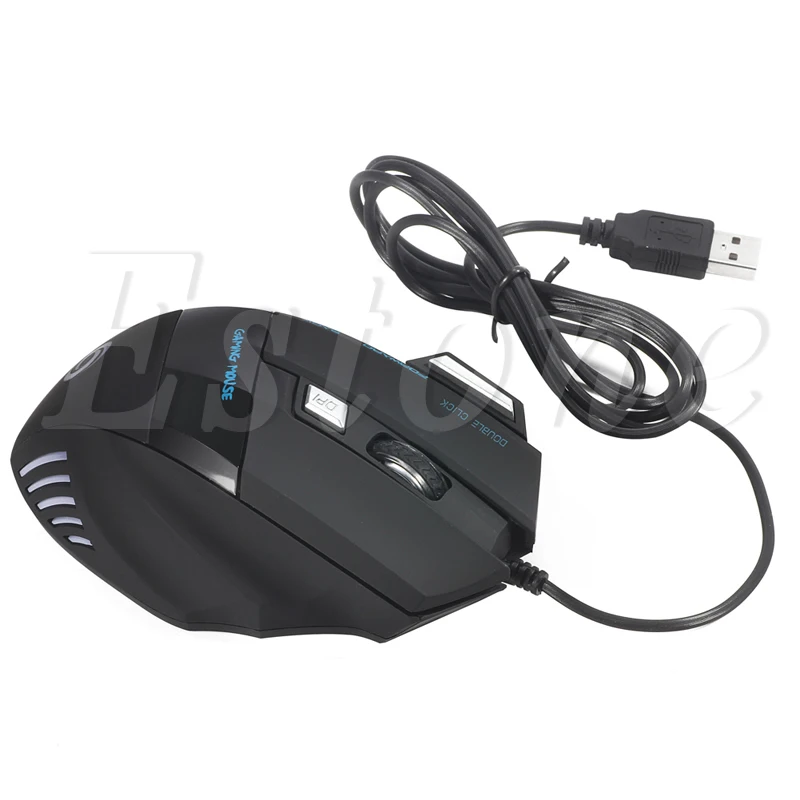 5500 DPI 7 Gumbi LED USB Optično Žično Gaming Miška Za Pro Gamer Vroče Padec Ladijskega prometa za Podporo