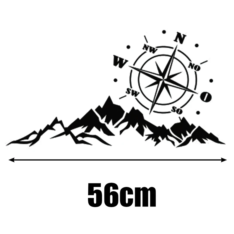 56x30CM 3D Visoke Kakovosti Univerzalni Avto Nalepke Compass Rose Navigacijo Gorskih Offroad Vinilne Nalepke Ne Izginja Nepremočljiva Dustproof