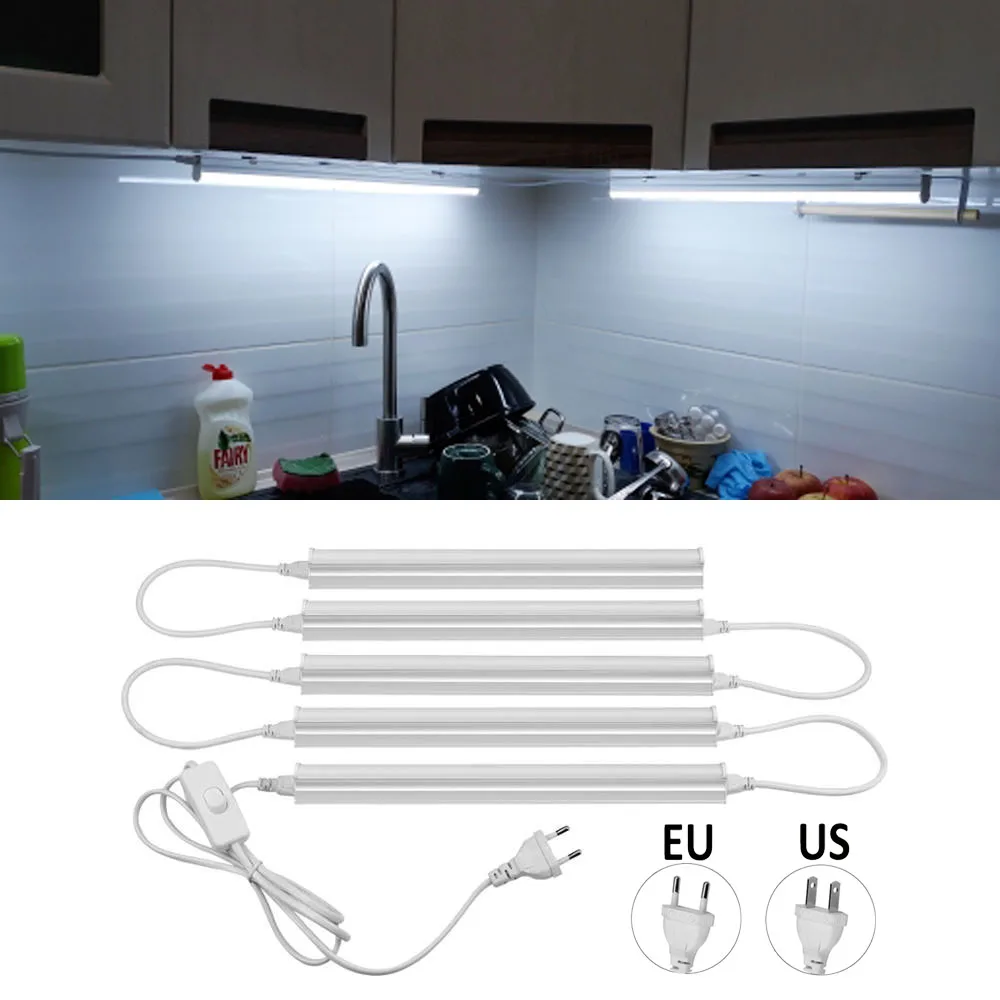 57 CM 29 CM Omarico, svetilke za kuhinjo led bar luči za kuhinjo aluminijast profil barra de led svetilka 220V 110V 2835 T5 Cev
