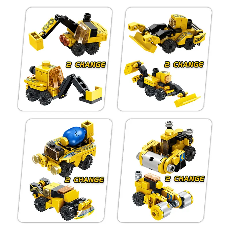 576PCS Otrok gradniki Nastavite LegoINGLYS Tovornjak Avto Izobraževalne Fant Igrače Robot Opeke Za Otroke Mini Inženiring Vozila