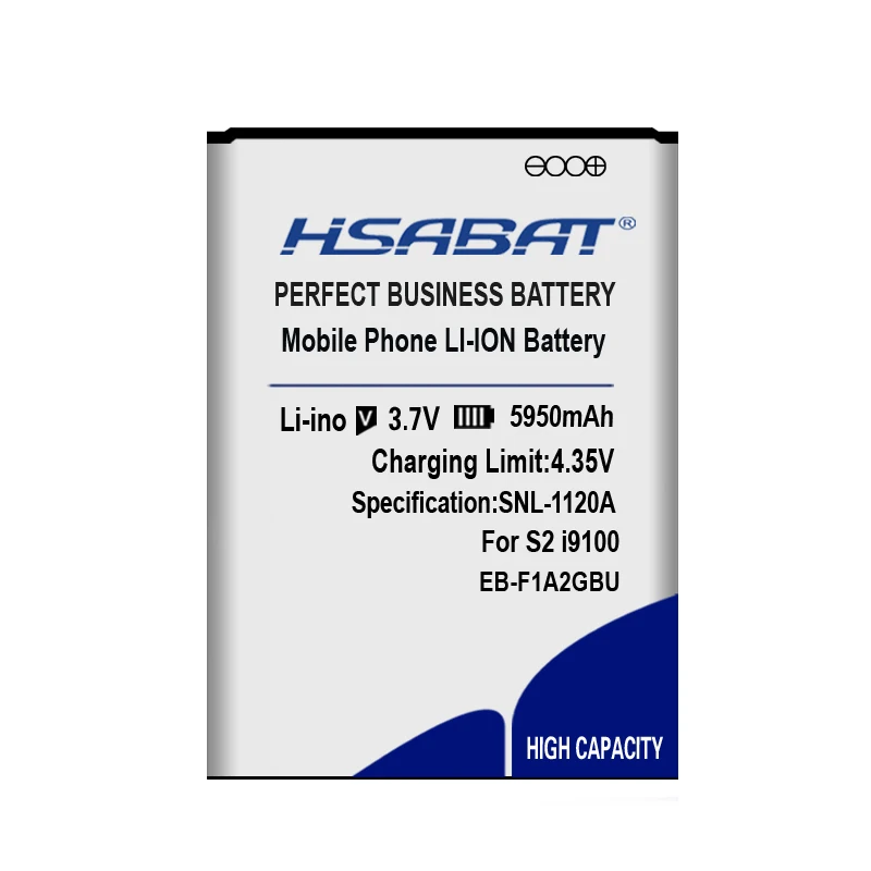 5950mAh HSABAT EB-F1A2GBU Baterija za SAMSUNG Galaxy S2 I9100 9100 i9100g i9103 i9105 I777 B9062 I9108 i9050 i9188