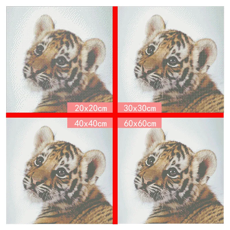 5D Diy Daimond Slikarstvo Polno Tiger 3D Diamond Slikarstvo Celoten Krog Okrasnih Diamant Slikarstvo Vezenje Živali