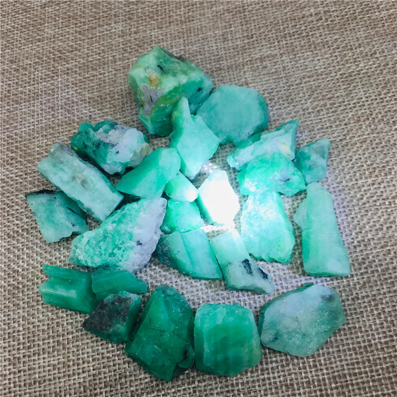5g Naravno grobo teči emerald in mineralnih reiki zdravljenje kristalno original gem osebek, izdelava nakita