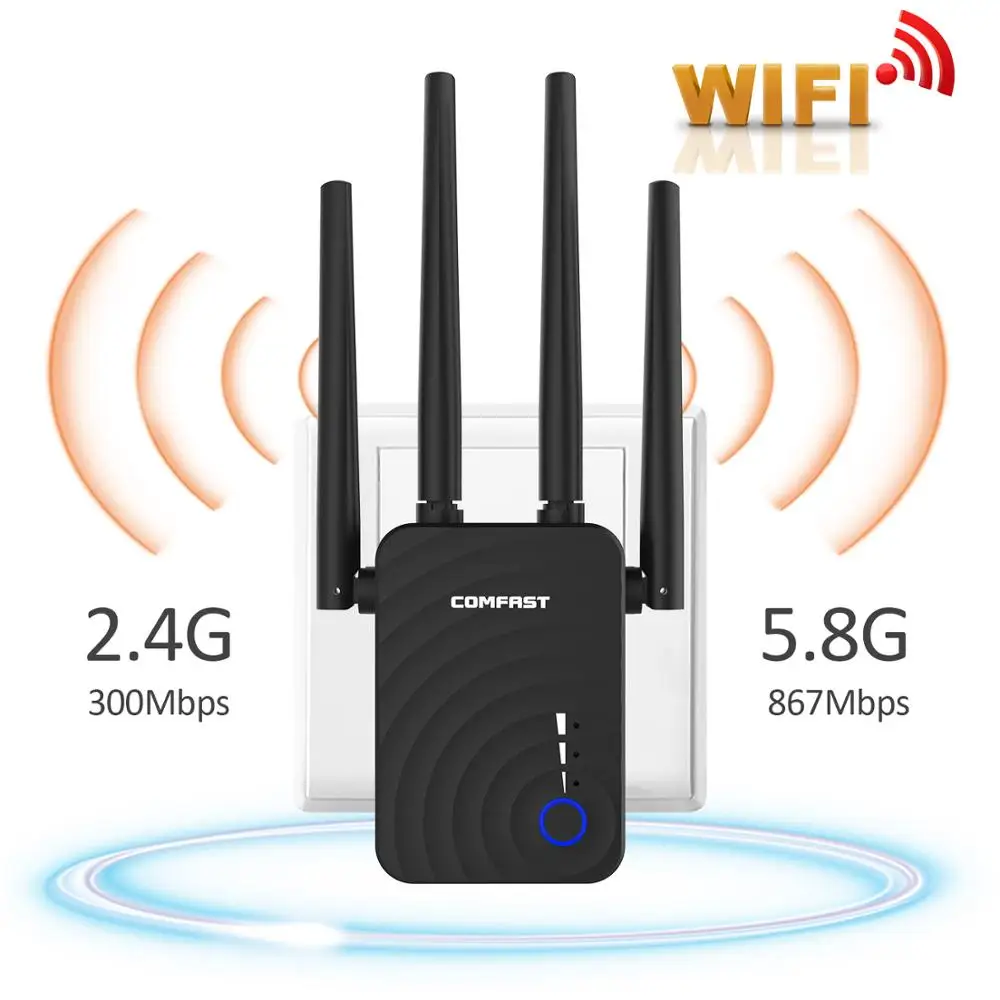 5Ghz WiFi Repetitor Brezžičnega Wifi Extender 300/ 1200Mbps Wi-Fi Ojačevalnik 802.11 Dolge razdalje, Wi fi Signal Booster 2.4 G Wifi Repiter