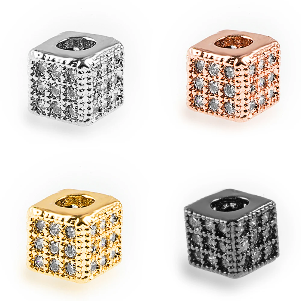 5pcs Akril Kovinski Naravnega kamna golimi kroglice dzi kocke, kroglice čare kristalov zapestnica beadwork za needlework pribor C79