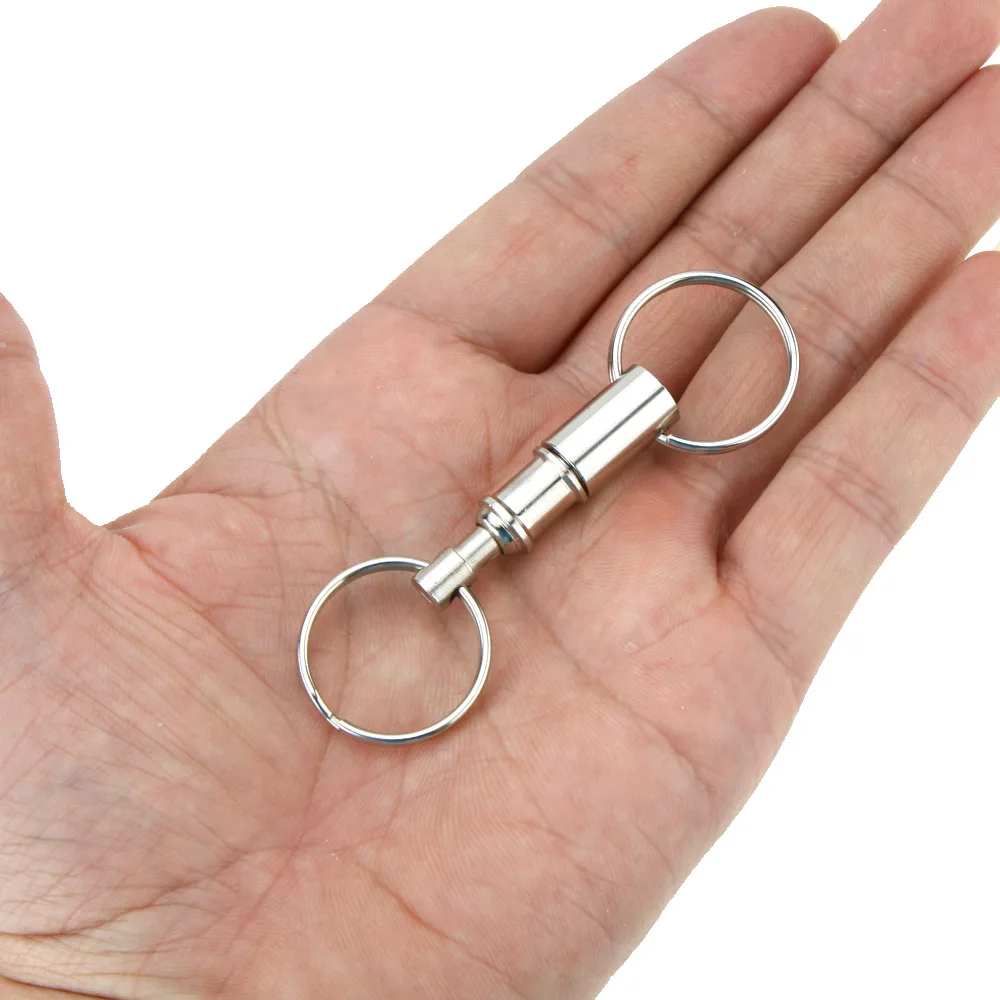 5Pcs Hitro Sprostitev Pull-Apart Key Ring Izmenljive Priročen obesek za ključe, Snemljiv Keychain Pripomoček z Dvema Split Obroči na Prostem Orodje