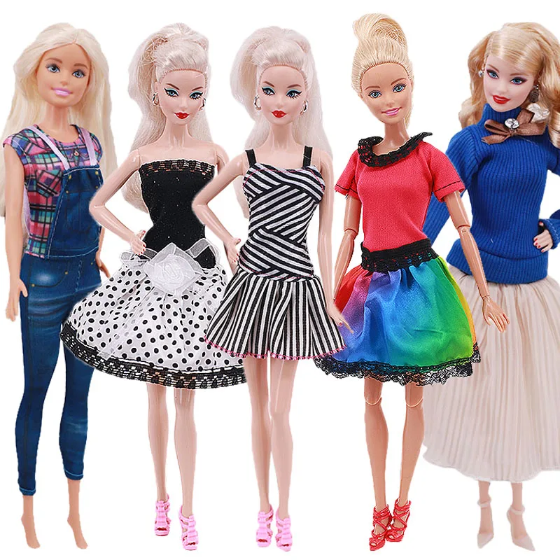 5Pcs/Veliko Barbies Krilo Obleko Priložnostne Domov Slog, Več Barv Različnih Stilov Za 11 Inch Barbies Lutke, Dodatki,DIY Otroci Igrače