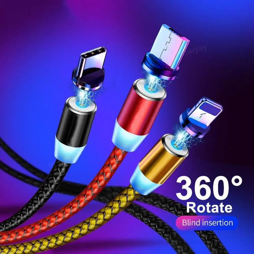 5pcs/veliko USB Magnetni napajalni Kabel za Mikro Tip-C 8 Pin Hitro Polnjenje Kabel za Iphone, Android Mobilni Telefon Kabel Žice