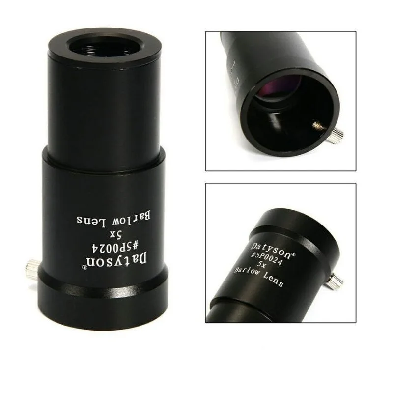 5x Barlow Leča tovarniško izdelane cigarete Optika Objektiv 3 Element APO 5x povečavah za Astronomski Teleskop Okular Očesni Vmesnik 1.25