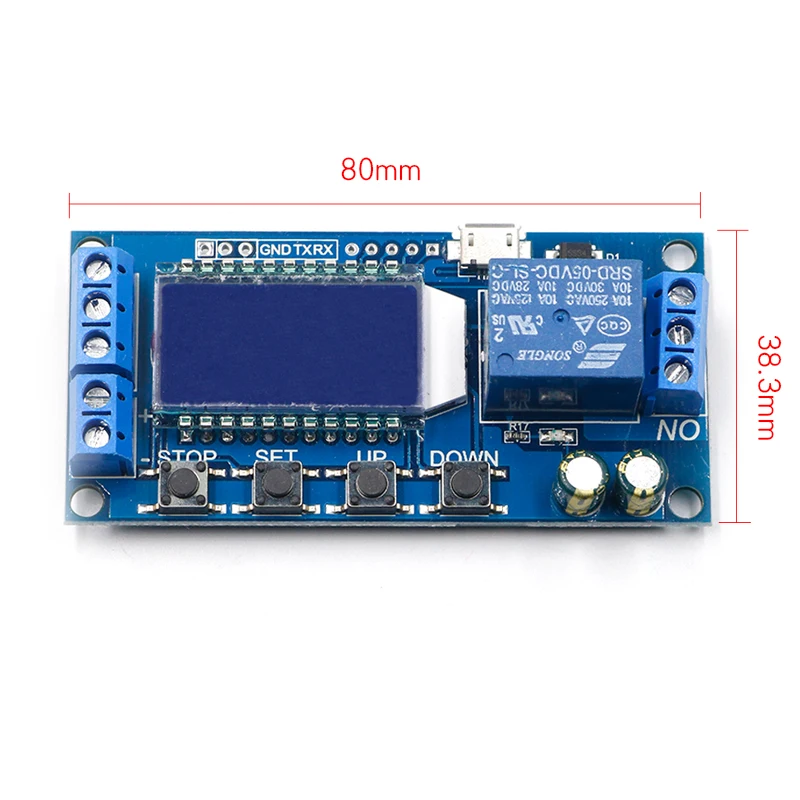 6-30V Micro USB Digitalni LCD Zaslon Časovni Zamik Rele Modul za Nadzor Časovnik za Preklop Sproži Cikel Modul XY-LJ02