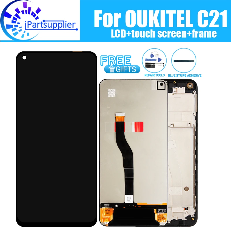 6.4 palčni OUKITEL C21 Zaslon LCD+Touch Screen Prvotne Preizkušen LCD Računalnike Steklena Plošča, Zamenjava Za OUKITEL C21