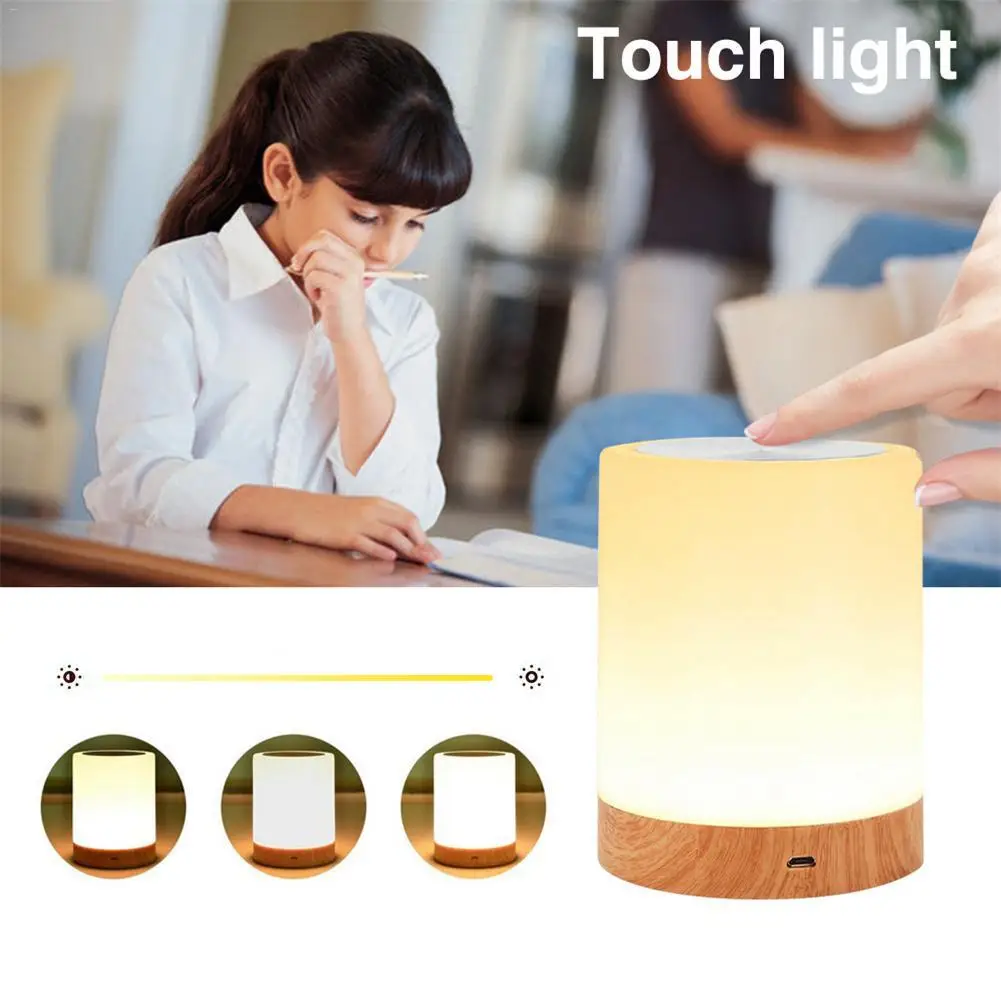6 Barv Svetlobe-nastavljiva LED Pisane Inovativnih Zrn Rechargeble Malo Nočna Tabela Postelji Nego Lučka Dihanje Dotik