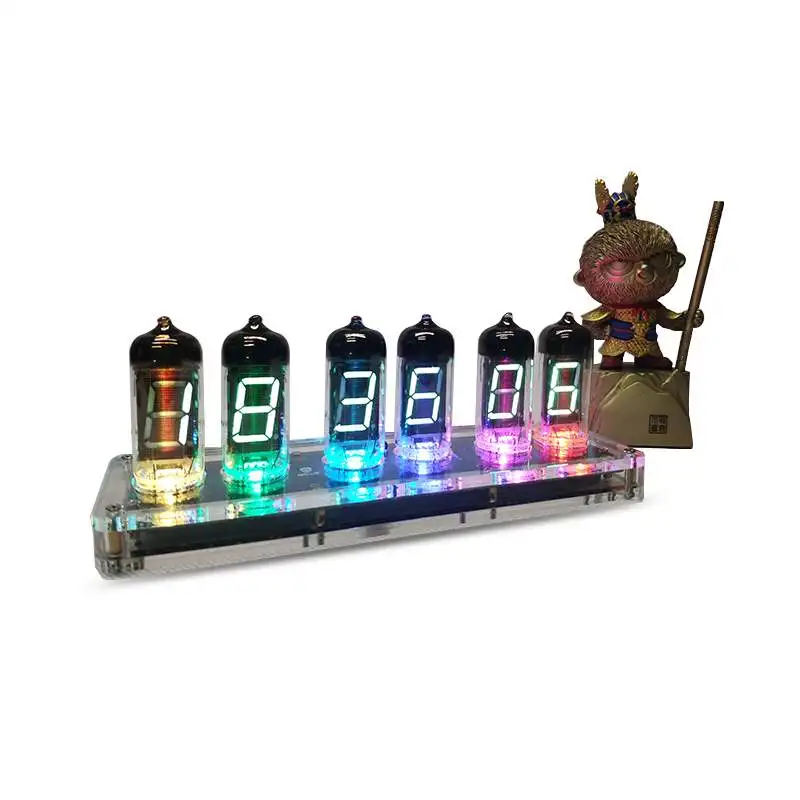 6 Bit IV11 LED Svetila Digitalna Ura Nixie Cev Ura za Vgradnjo DIY Elektronskih Retro Desk Clock 5V Micro USB Pogon
