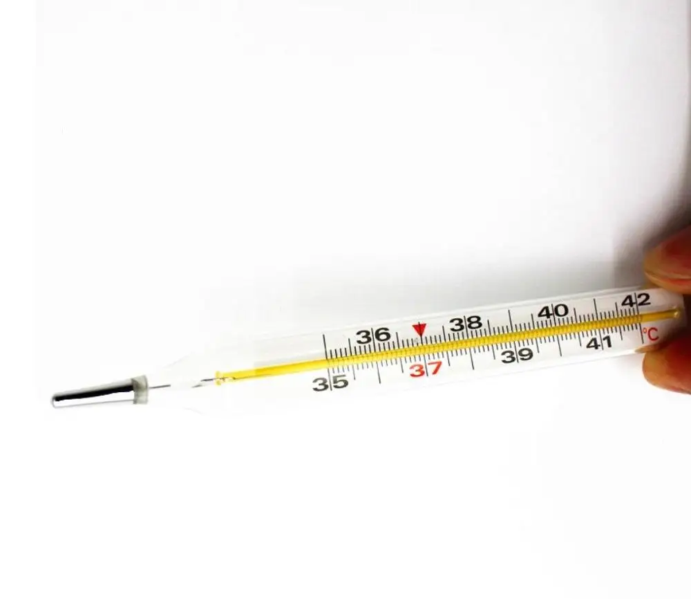 6 kos Kliničnih Pazduho Živahan Termometer Telesne Temperature Merilni Instrument Medicinsko Uporabo Klasičnih Stekla Živosrebrni Termometer