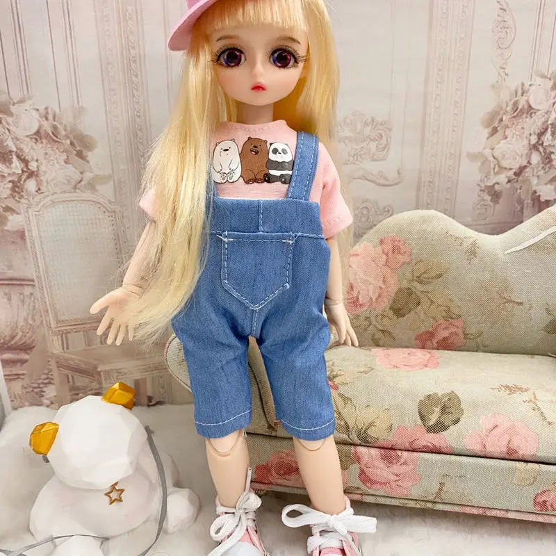 6 točk dekle lutka BJD lahko spremeni lase lepo obleko lahko igrače darilo premičnina skupno lutka Moda Lutka