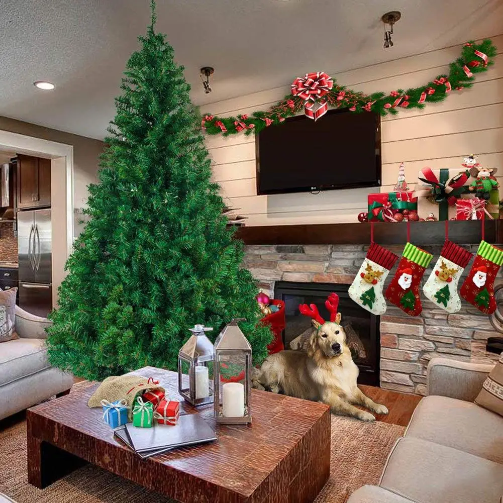 6 Umetno Velika Zelena Božično Drevo 1050 Veje Z Železom Znanja Navidad Novo Leto Doma Dcoration Center Ornament