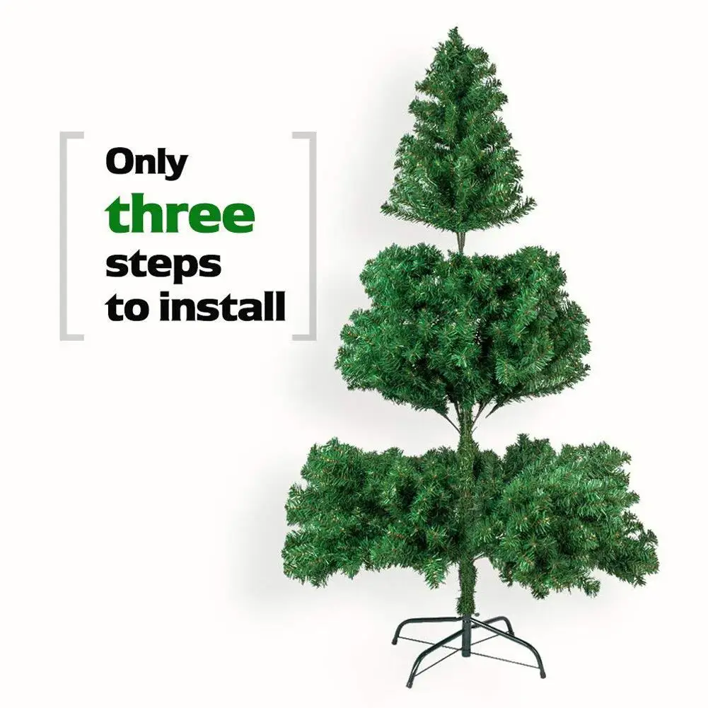 6 Umetno Velika Zelena Božično Drevo 1050 Veje Z Železom Znanja Navidad Novo Leto Doma Dcoration Center Ornament