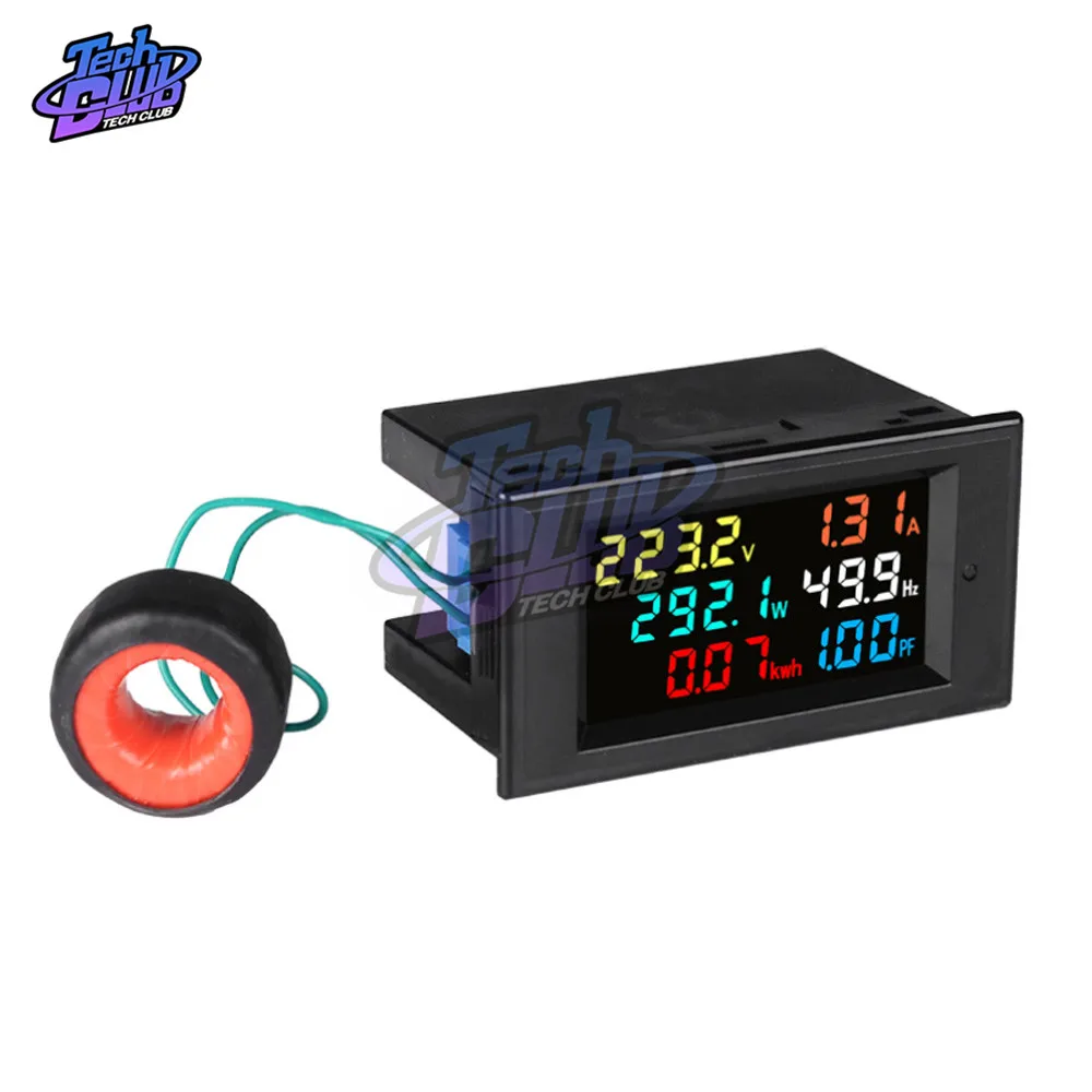 6 v 1 AC monitor 380V 100A Multi-funkcijski Digitalni Voltmeter Trenutno Ampermeter Moč, Frekvenčni Faktor Električna energija meter