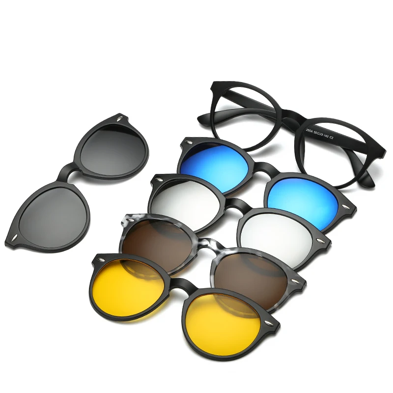 6 V 1 po Meri Moški Ženske Polarizirana Optični Magnetni sončna Očala Posnetek Magnet Posnetek na sončna Očala Polaroid Posnetek na sončna Očala Okvir