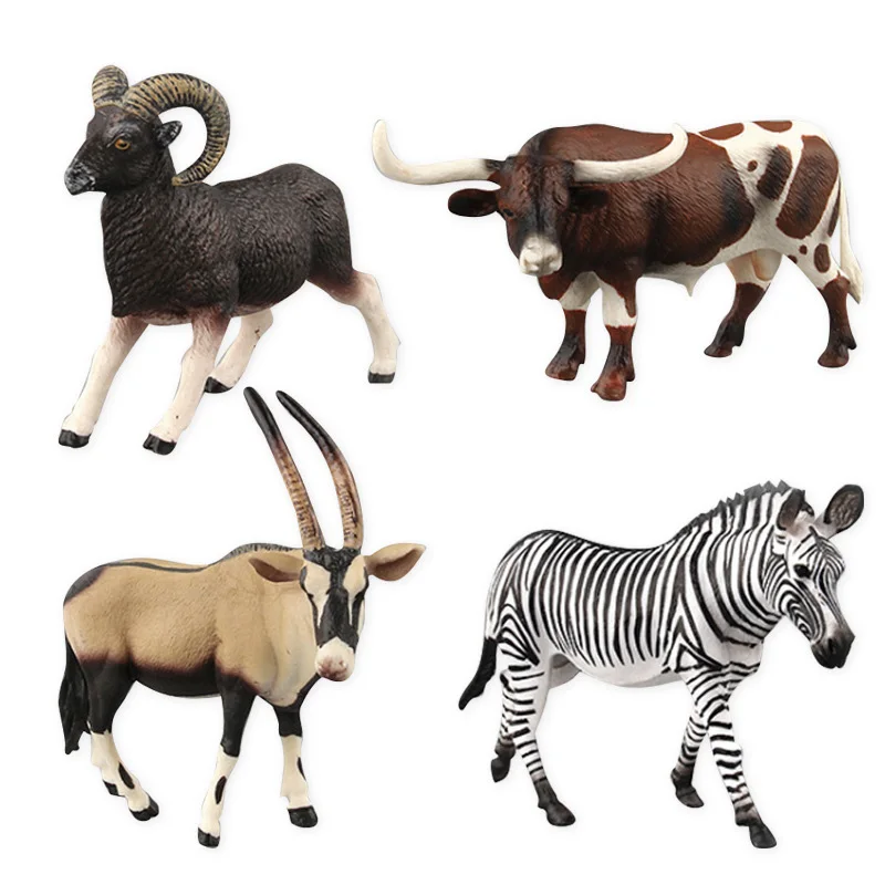6 Vrste Simulacija Afriške Divje Živali Antilopa/ Zebra Slika Zbirateljske Igrače Divje Živali Figuric Otroci Kognitivno Igrače