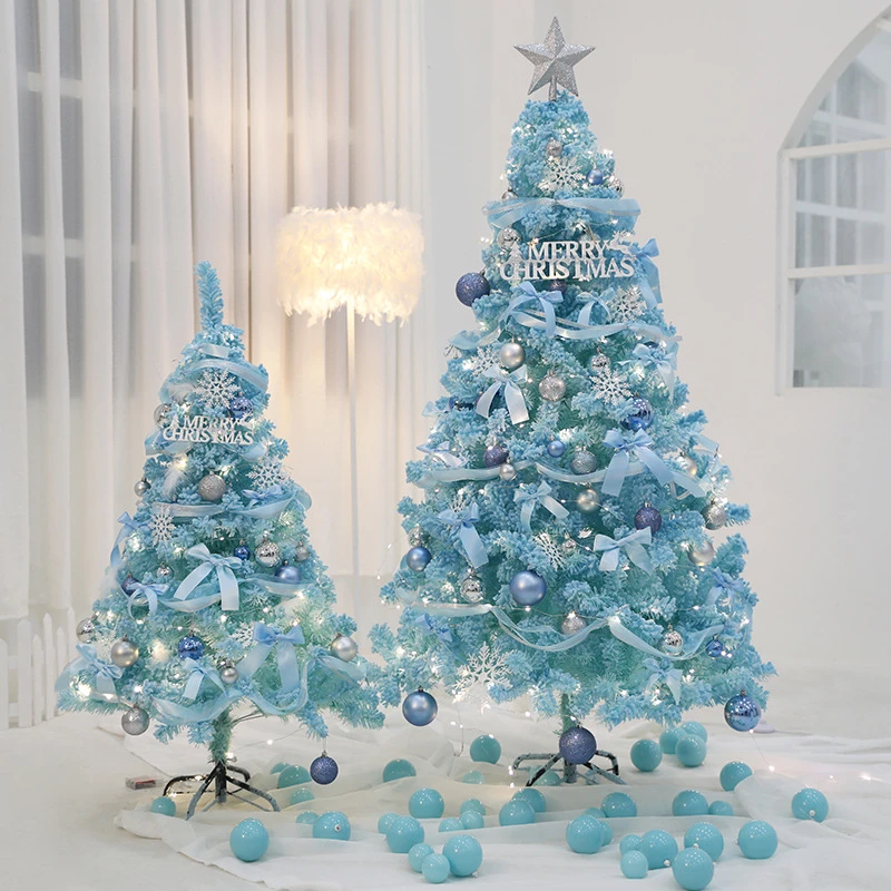 60 cm Božično Drevo Tiffany Modra, Roza Simulacije Cedar Padec Snega, Flocking Božič Stranka Dekor Doma Počitnice Okraski xx181