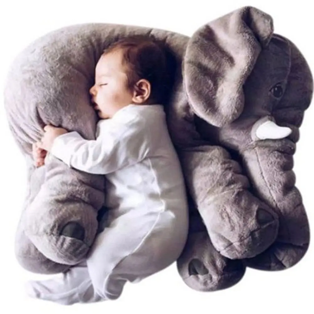 60 cm Velika Otroška Spalna Nazaj Blazine Mehko Polnjene Slon Plišastih Igrač Slon Blazino za Dojenčka Otroci Plišastih Lutka Baby Blazino