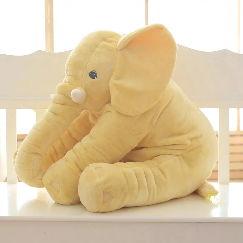 60 cm Velika Otroška Spalna Nazaj Blazine Mehko Polnjene Slon Plišastih Igrač Slon Blazino za Dojenčka Otroci Plišastih Lutka Baby Blazino
