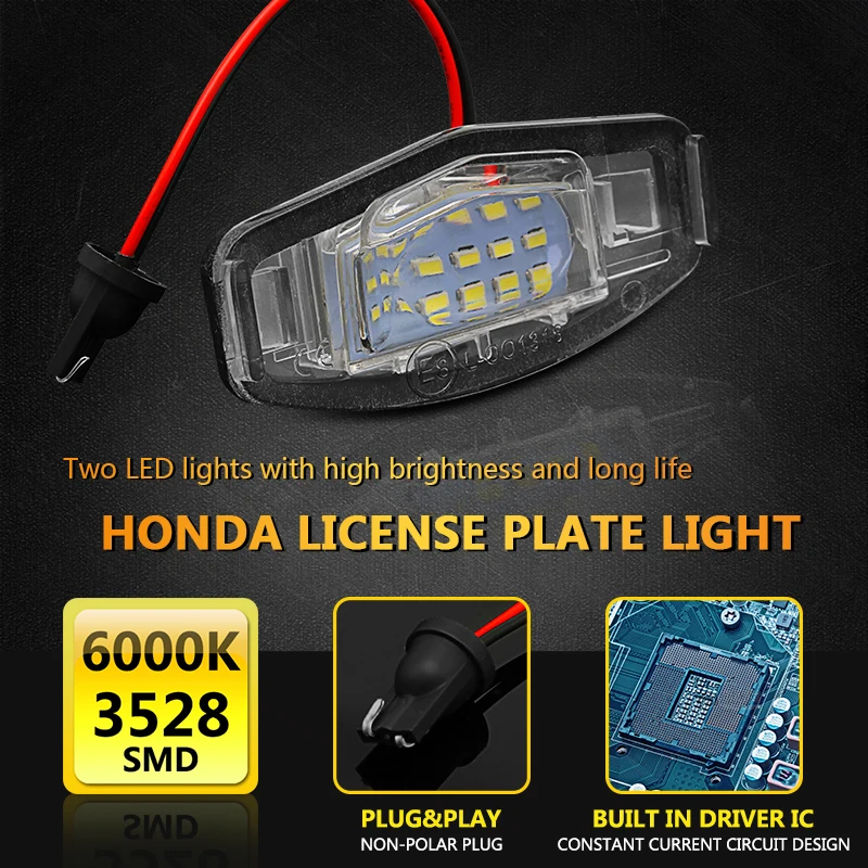 6000K registrske Tablice Luč 12V Super svetla Zunanjosti Za Honda Acura TL TSX MDX Državljanske Bela