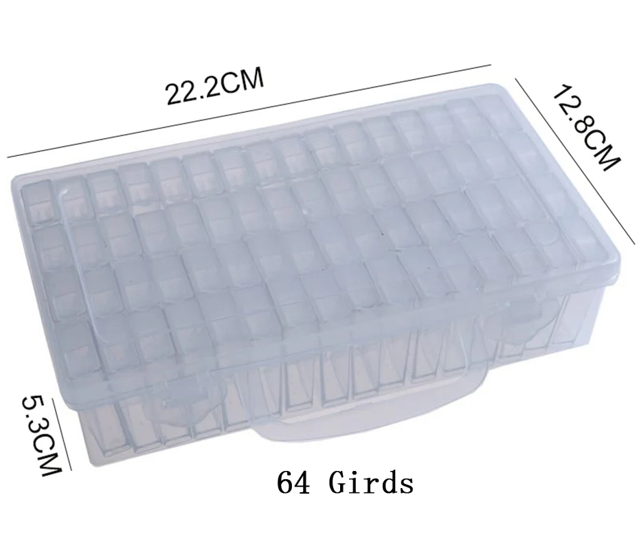 64/42 Girds 5D DIY Diamond Slikarstvo Pribor Kroglice Posodo Okrasnih Škatla za Shranjevanje Diamond Vezenje Orodja Primeru Organizator