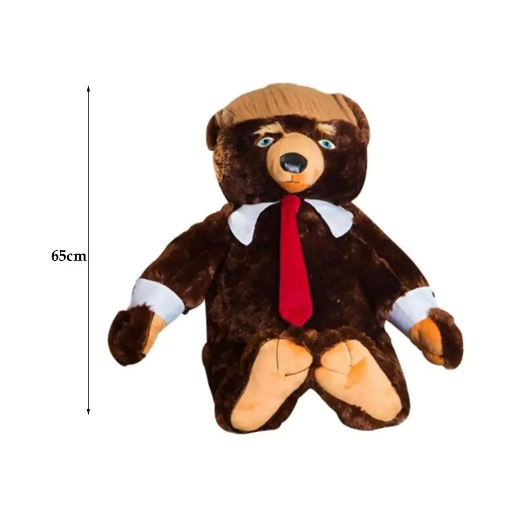 65 cm Donald Adut Medved Plišastih Igrač Kul ZDA Predsednik Medved Z Zastavo Srčkan Živali Medved Lutke Adut Pliš Plišaste Igrače Otroci Darila