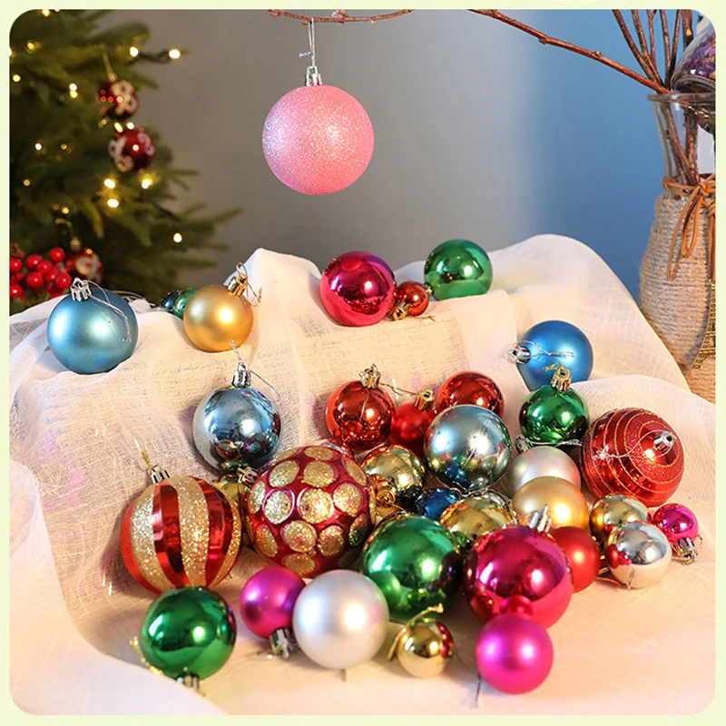 6cm30pcs božični okraski za drevo žogo palline trasparenti plastičnih kerstbal Božično drevo Obesek adornos de navidad žogo