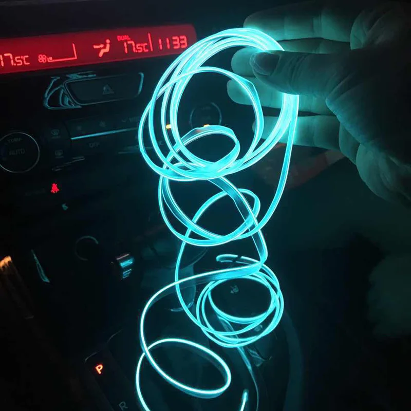 6colors 3m strani žice, vrvi cevi Neon Hladno Svetlobo Sijaj Stranka Avto Dekoracijo Lažji 12 V za Lexus Acura Honda CRV Soglasju Odeysey