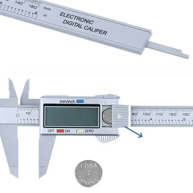 6inch 150 mm LCD-Digitalni Elektronski Ogljikovih Vlaken Vernier Kaliper Merilnik Mikrometer C90A