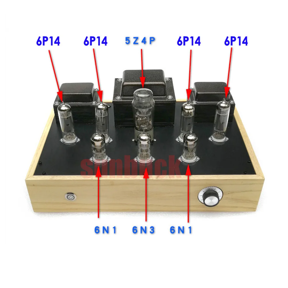 6P14 15W*2 2.0 kanala push-pull treh fazah uravnoteženo cev ojačevalnik