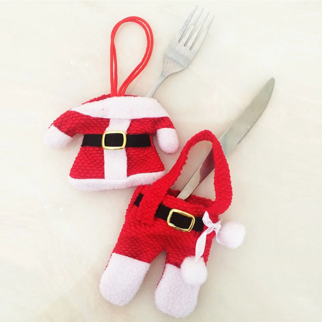 6pcs/12pcs/Set Božič Okrasne Posode Jedilni pribor Torbe Mini Santa Claus Vilice, Nož v Žep Ne-woven Dekoracijo Za Dom Božič