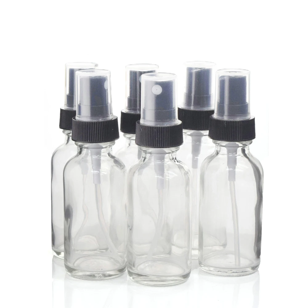 6pcs 30ml Navaden prozornega Stekla Spray Steklenico z Fine Megle Škropilnica za eterična olja aromaterapija parfum prazne povratne 1 Oz
