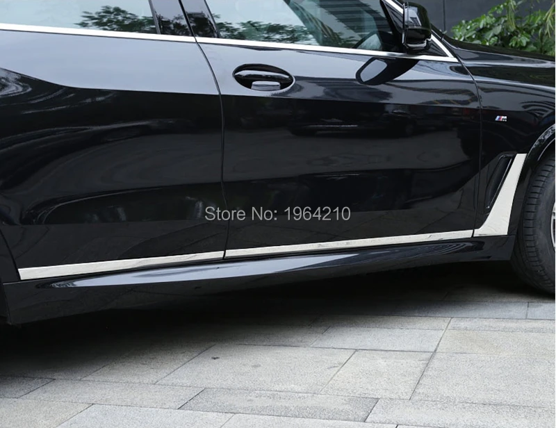 6Pcs Avto Oprema iz Nerjavečega Jekla Strani Zunanjost Vrata Telo Modeliranje Zajema Okraskov Odbijača Protector Za BMW X5 G05 2019 2020