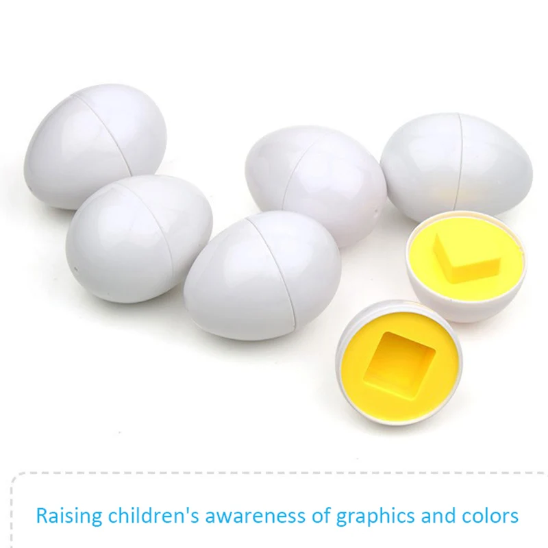 6PCS Jajca Montessori Igrače Barva Oblika Tekmo Spoznavanja Puzzle Razvrstilnik Otroška Igrača Za Dekleta, Fantje Zgodaj Educationa
