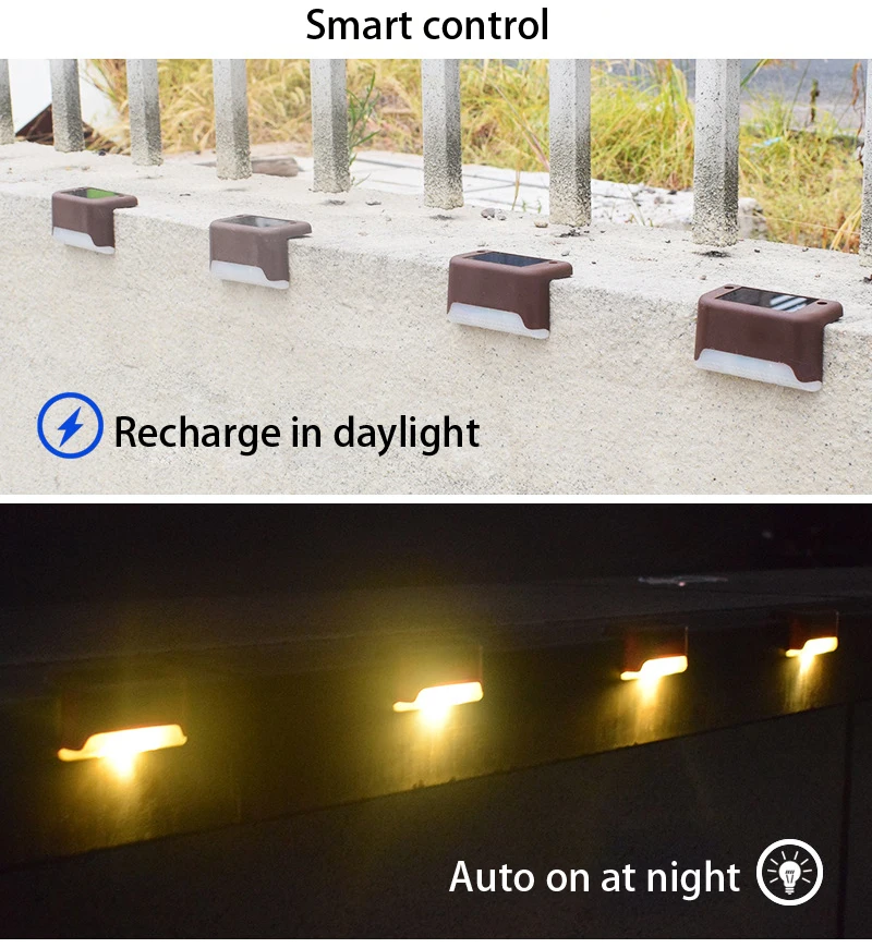 6pcs Prostem Krajine Osvetlitev sončne LED Hardscape Razsvetljavo Krova Korak Sončne Stene Luči Z Montažno Plošče Teras Paver Svetlobe