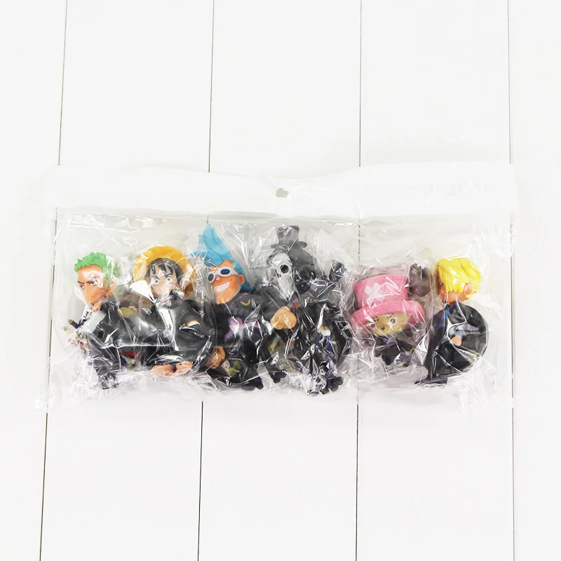6pcs/set Japonska Vroče prodaje anime Srčkan Mini One Piece Slika PVC figuric brinquedos Zbiranje igrač