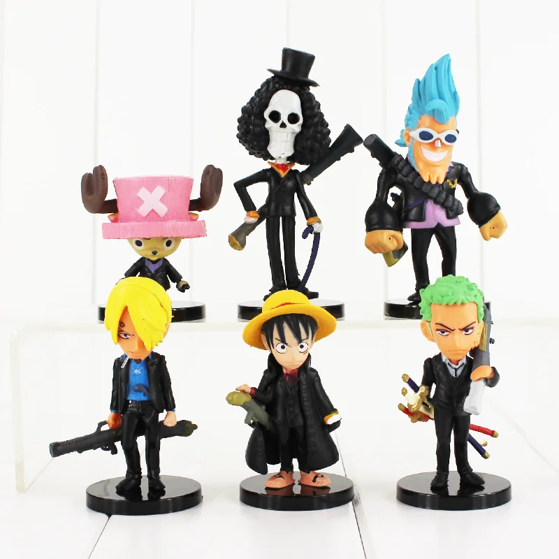 6pcs/set Japonska Vroče prodaje anime Srčkan Mini One Piece Slika PVC figuric brinquedos Zbiranje igrač