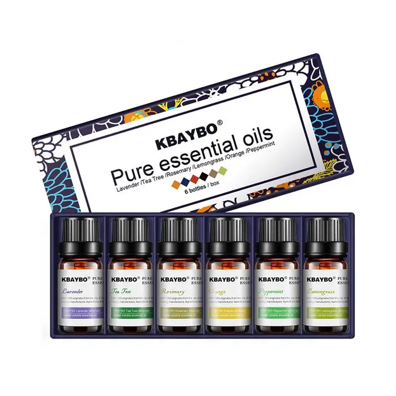 6Pcs/set Pure Naravne Aromaterapevtska Olja Komplet Za Vlažilnik vodotopnih Dišave Masažno Olje Eterična Olja, Set 10 ml