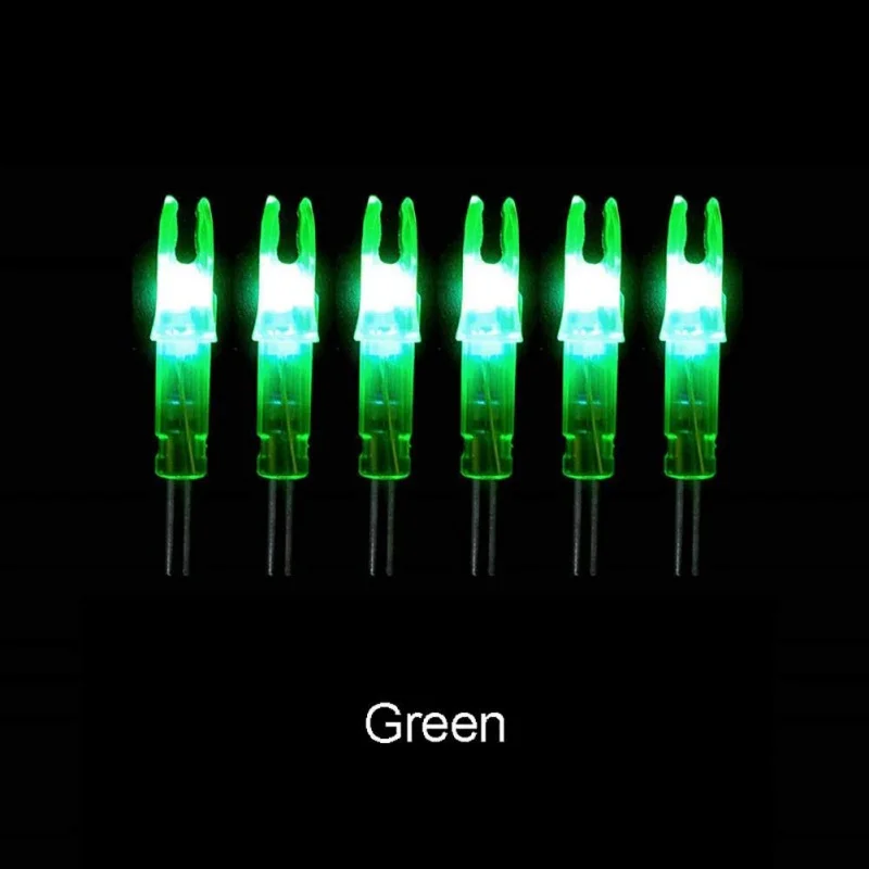 6PCS/SET Svetla LED Svetlobna Puščica Nock Rep Lov Streljanje Lokostrelstvo Puščico na Lok Dvojno Rep Znotraj Svetlobe