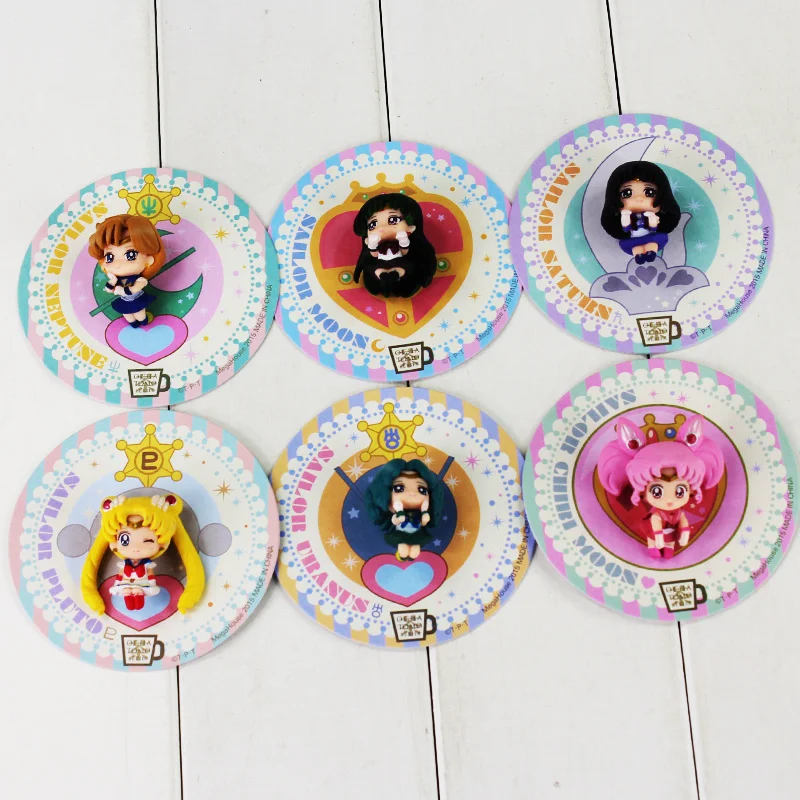 6pcs/veliko Sailor moon PVC Akcijska Figura, Igrače Model Igrače Q različica Igrače Otrok Božično Darilo