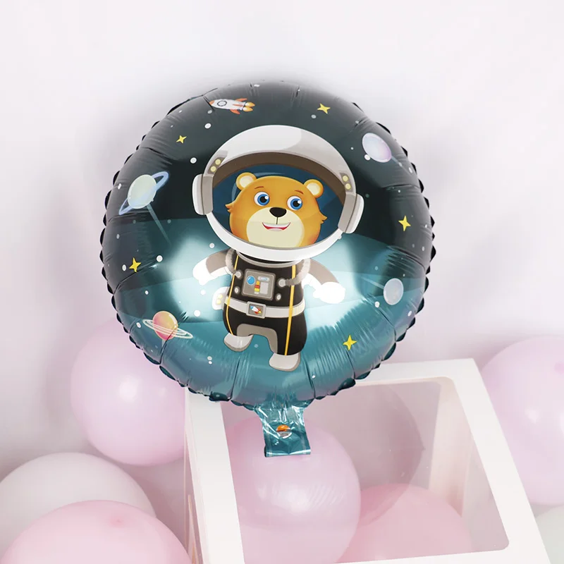 6pcs Zunanji Prostor okraski številka 1 kroglice baby Boy girl stranka Astronavt helij baloni za Rojstni dan Stranka Dekor Otroci darila globos